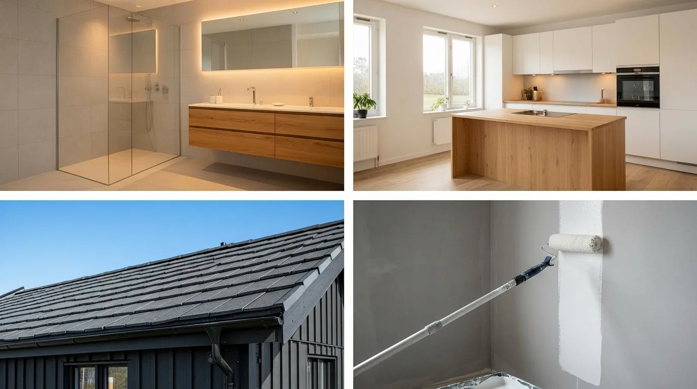 Bygg- och renoveringsarbeten i Malmö av Efsons Bygg AB – badrum, kök, tak och måleri